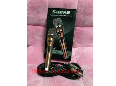 Micro có dây Shure PG-8.2 Micro hát karaoke cho gia đình, kết nối amply cho giảng dạy loa có sẵn