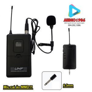 Micro cài ve áo Audio MMD11 không dây cho loa kéo amply loa trợ giảng mixer