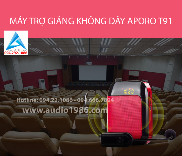 May_tro_giang_khong_day_Aporo_T91_mini_mic_loa_khong_day_nho_gon_bang_khong_day_phong_hoi_truong