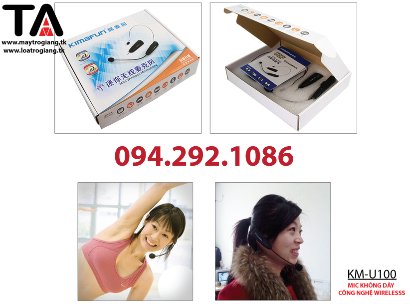 mic-khong-day-kimafun-u100-cho-may-tro-giang-loa-amply-may-tinh-ket-noi-khong-day-cong-nghe-wireless
