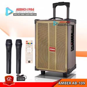 Loa Kéo Di Động AMBER - BHZ 109 AB-109 Kèm 2 Micro Cầm Tay