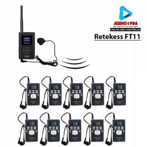 Mic Không dây Retekess FT11 FM Bộ Phát Không Dây dẫn đoàn hướng dẫn viên du lịch