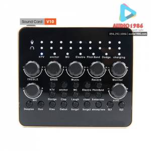 Sound Card V10 – Thu âm hát live stream, hát karaoke cực hay