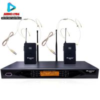 Micro không dây Audio-CV-6 UHF Wireless Kèm 2 Mic màu da hạt gạo nói song song