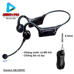 Micro Không Dây KIMAFUN KM-GWP91 2.4G IP67 cho amply loa kéo mixer