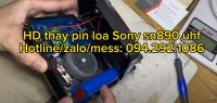 Hướng dẫn thay pin loa trợ giảng sony sn890 sn899 pin 7.4v mua tại audio1986 Hotline: 094.292.1086