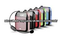 BÁO GIÁ MÁY TRỢ GIẢNG - MIC KHÔNG DÂY AUDIO1986